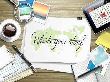 what is your story written on paper clipart