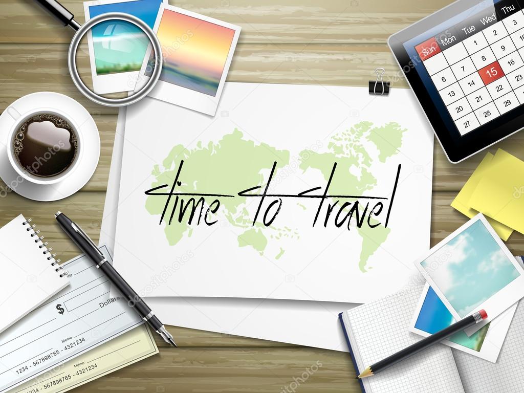 time to travel written on paper