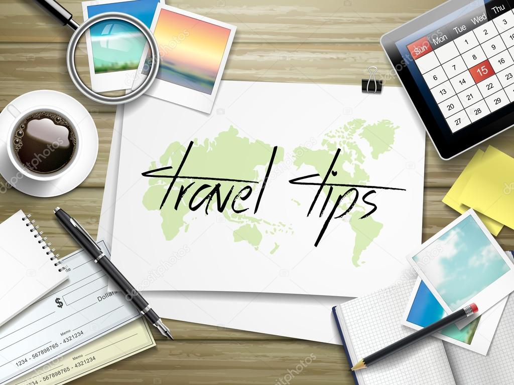 travel tips written on paper