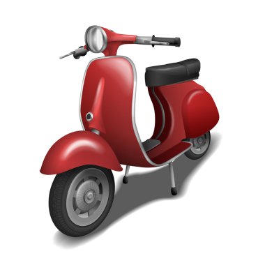 red scooter design clipart