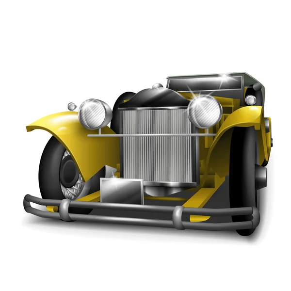 Classic yellow car — Stock Vector