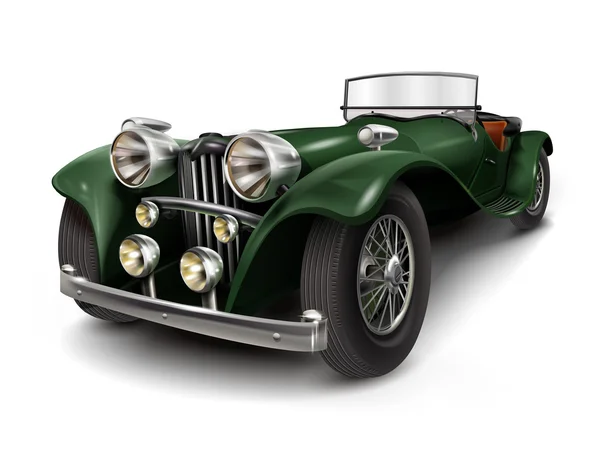 Привлекательный классический зеленый автомобиль — стоковый вектор