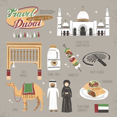 Dubai seyahat kavramı 