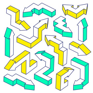 güzel 3d okları ayarla