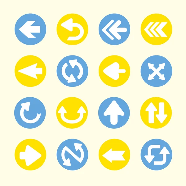 Simplicidad flechas conjunto botón — Archivo Imágenes Vectoriales