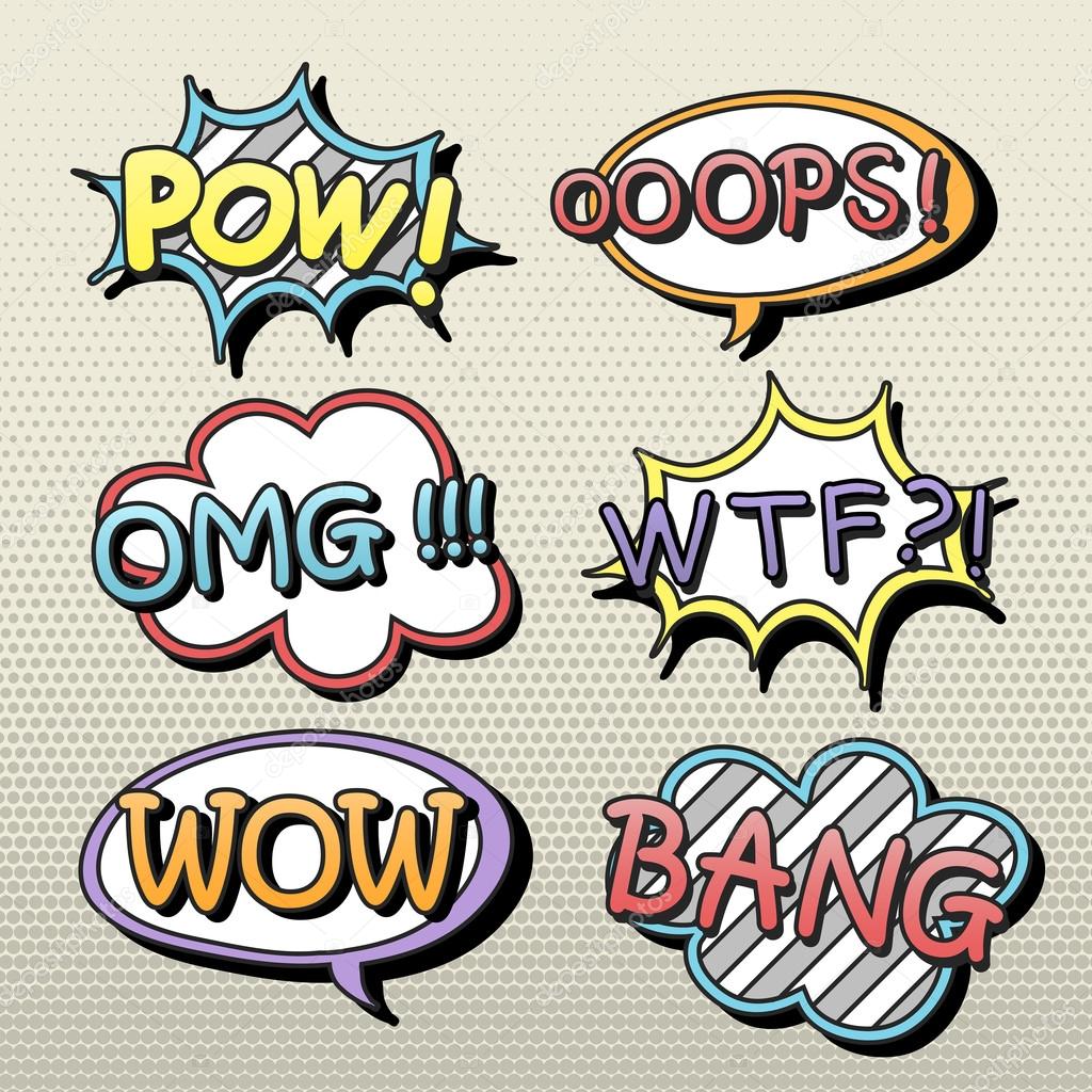 lovely comic sound effect set