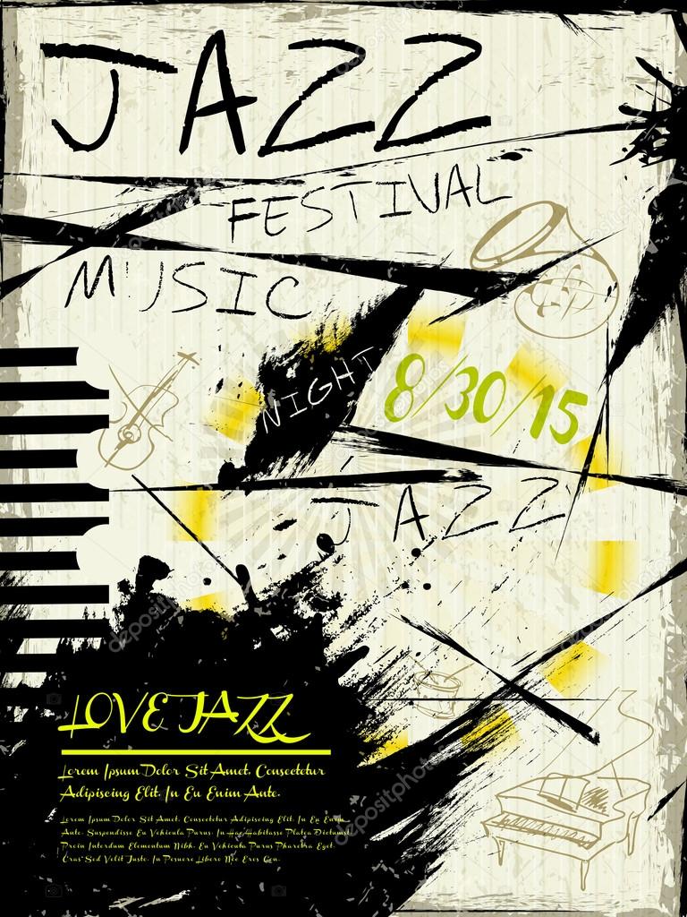 elegant jazz festival music poster
