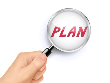 Büyüteç aracılığıyla planı gösterme 