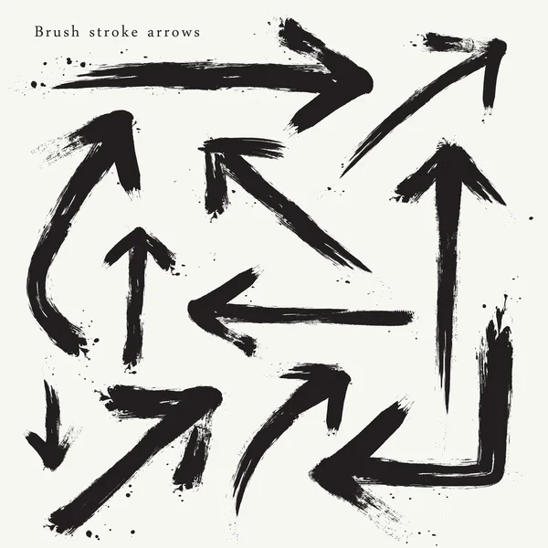 Kreativa brush stroke pilar set — Stock vektor
