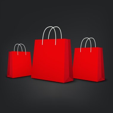 orange shopping bags set
