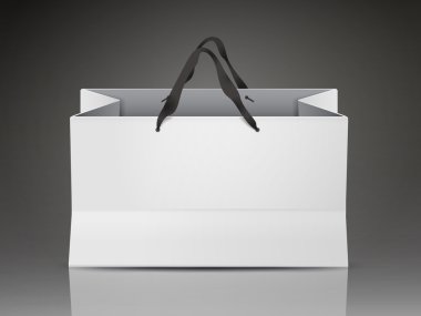 Beyaz alışveriş çantası şablonu