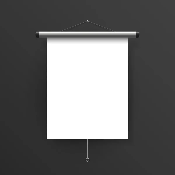 Elegante pantalla del proyector en blanco — Vector de stock