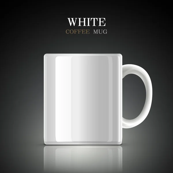 Tasse blanche classique — Image vectorielle