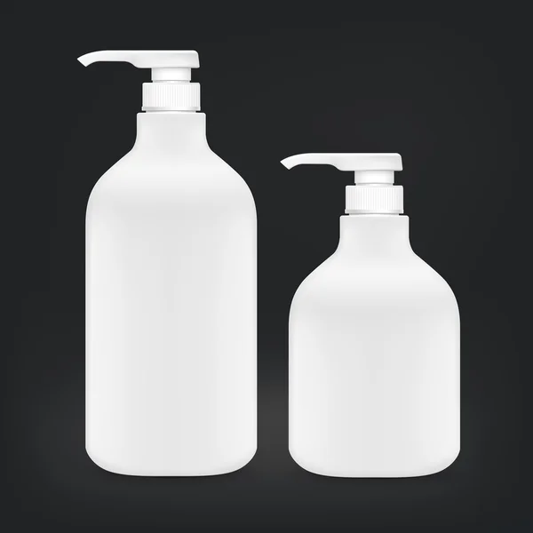 Blank shampoo bottles set — Stock Vector