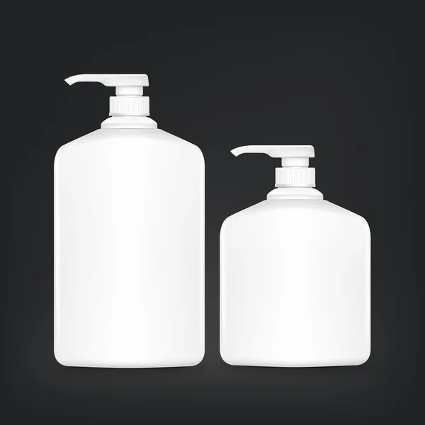 Blank shampoo bottles set — Stock Vector