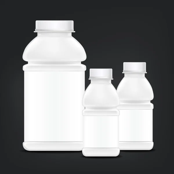 Garrafa de plástico de produto em branco — Vetor de Stock