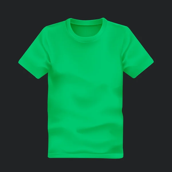 Camiseta de hombre en verde — Vector de stock