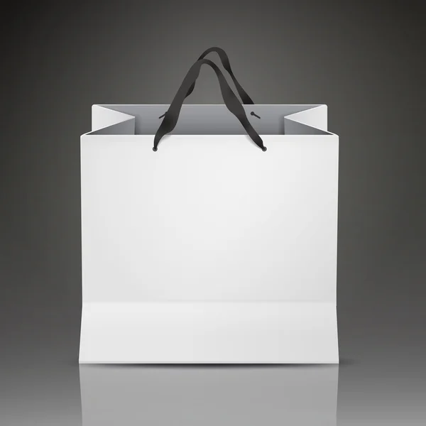 Fehér bevásárló táska sablon — Stock Vector