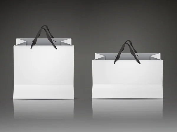 Sada bílá nákupní tašky — Stockový vektor