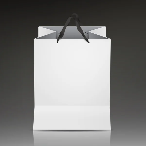 Plantilla de bolsa de compras blanco — Archivo Imágenes Vectoriales