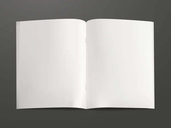 Open boek met blanke pagina sjabloon — Stockvector