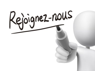 Bize katılmak için Fransızca kelimeler