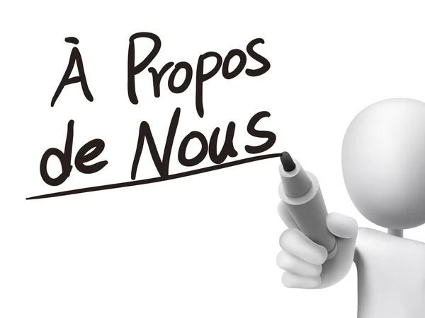 Mots français pour À propos de nous — Image vectorielle