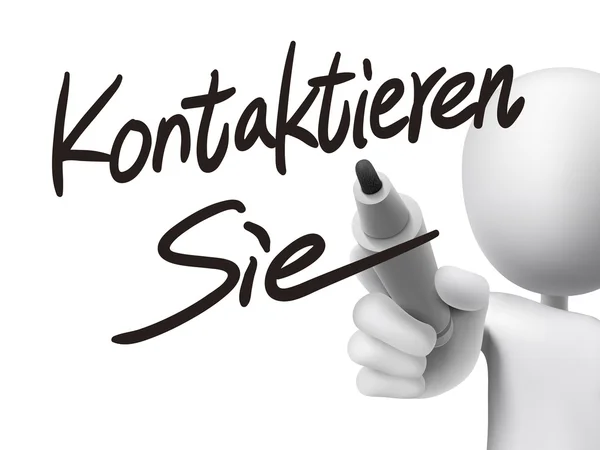 Duitse woorden voor Contact ons — Stockvector