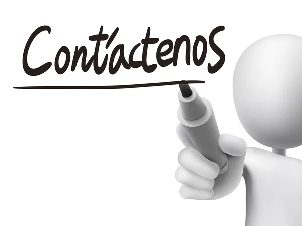 Palavras em espanhol para Contate-nos — Vetor de Stock