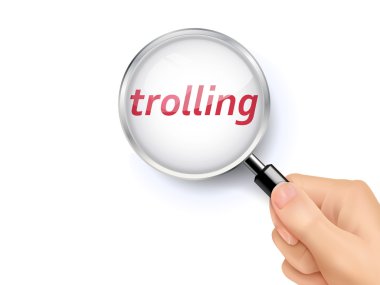 Büyüteç gösterilen word trolling 