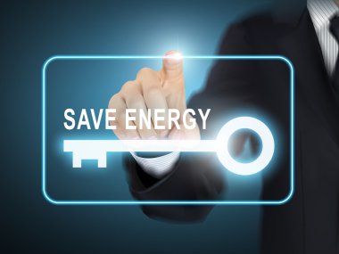 Erkek el Kaydet enerji anahtar düğmesine basarak 