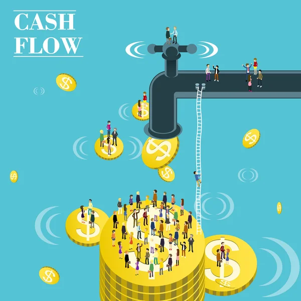Cash flow — Stock Vector