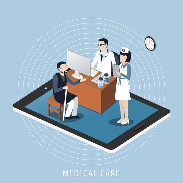 Concept de soins médicaux — Image vectorielle