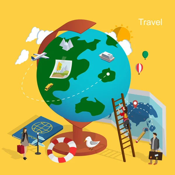 世界旅游概念 — 图库矢量图片