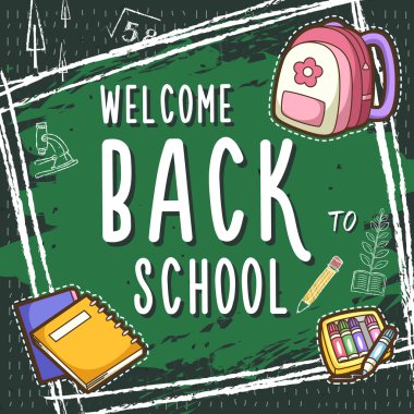 geri okul poster tasarımı için çok güzel 