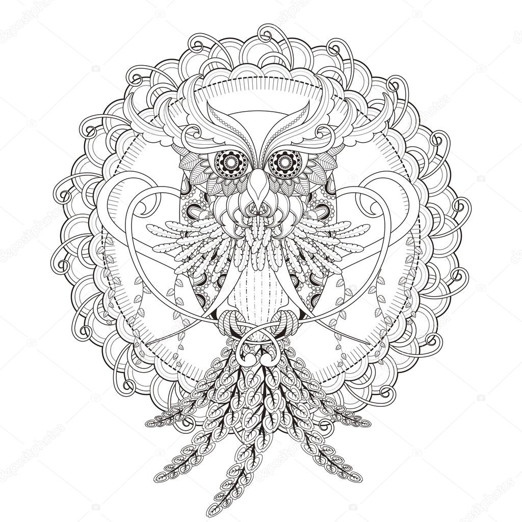 gorgeous owl coloring page