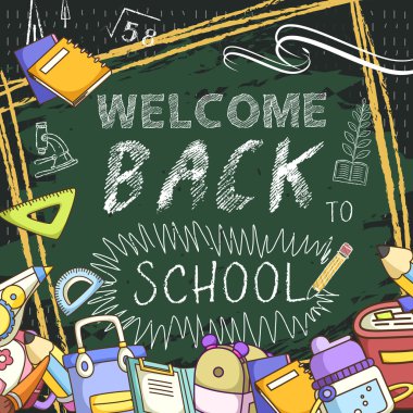 okul arka plan sevimli hoş geldiniz