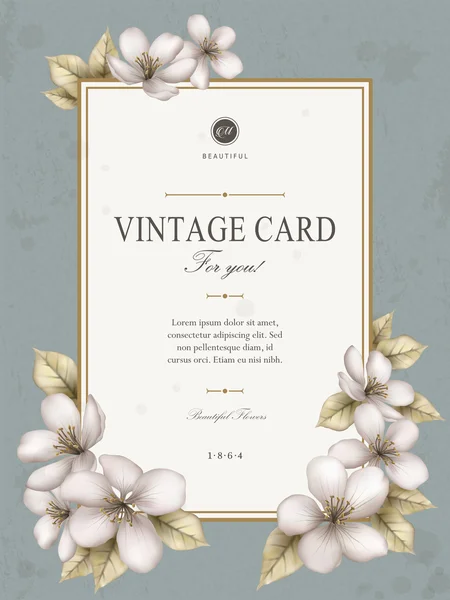 Diseño de tarjeta vintage elegante — Vector de stock