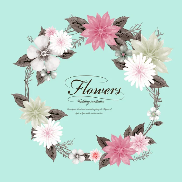 Elegante diseño floral corona — Archivo Imágenes Vectoriales