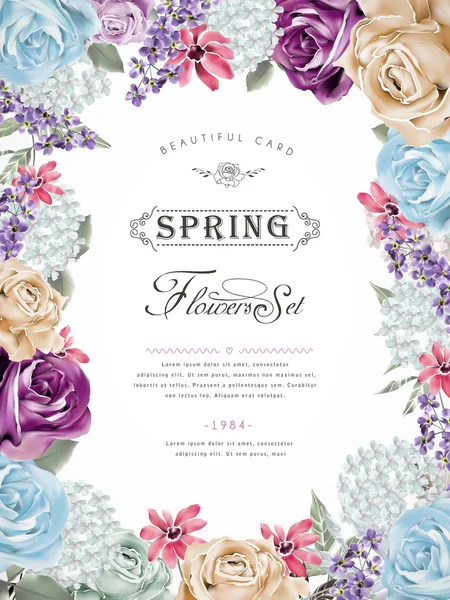 Wunderbares florales Plakatdesign — Stockvektor