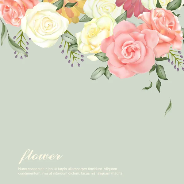Elegante disegno di sfondo fiore — Vettoriale Stock