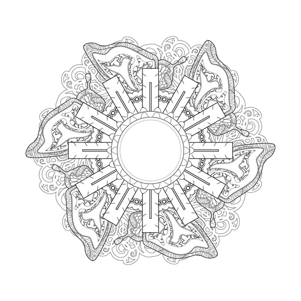 Design de motif mandala exquis — Image vectorielle