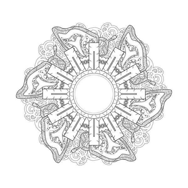 Exquisito diseño de patrón de mandala — Archivo Imágenes Vectoriales