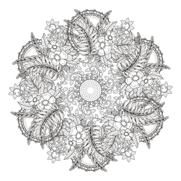 Exquisito diseño de patrón de mandala — Vector de stock