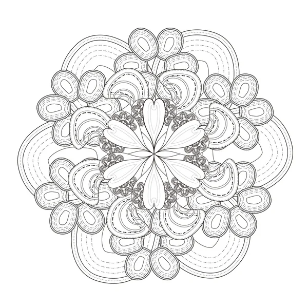 Squisito disegno modello mandala — Vettoriale Stock