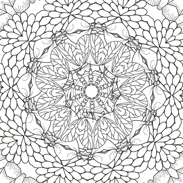 Exquisito diseño de patrón de mandala — Vector de stock