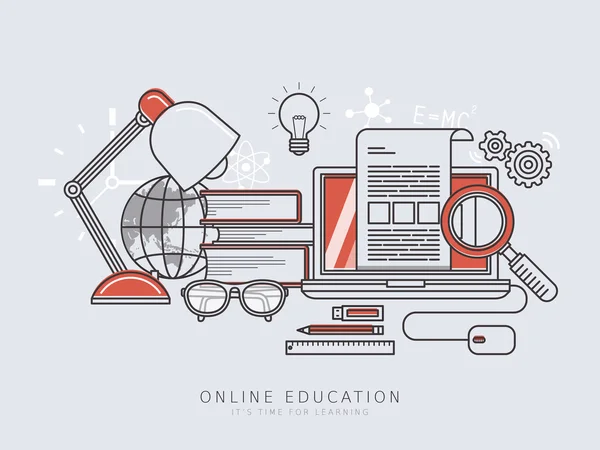 Online education concept — Stock Vector