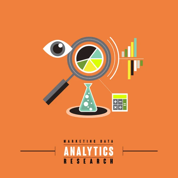 Marketing data-analyse concept — Stockvector