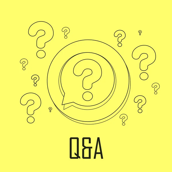 Q&A koncepció — Stock Vector