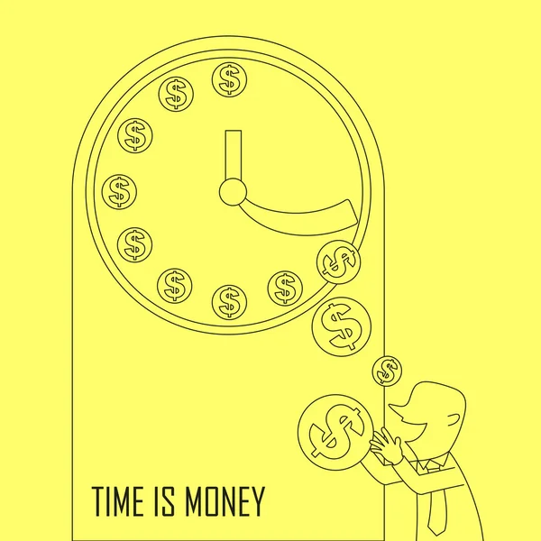 Tid är pengar koncept — Stock vektor